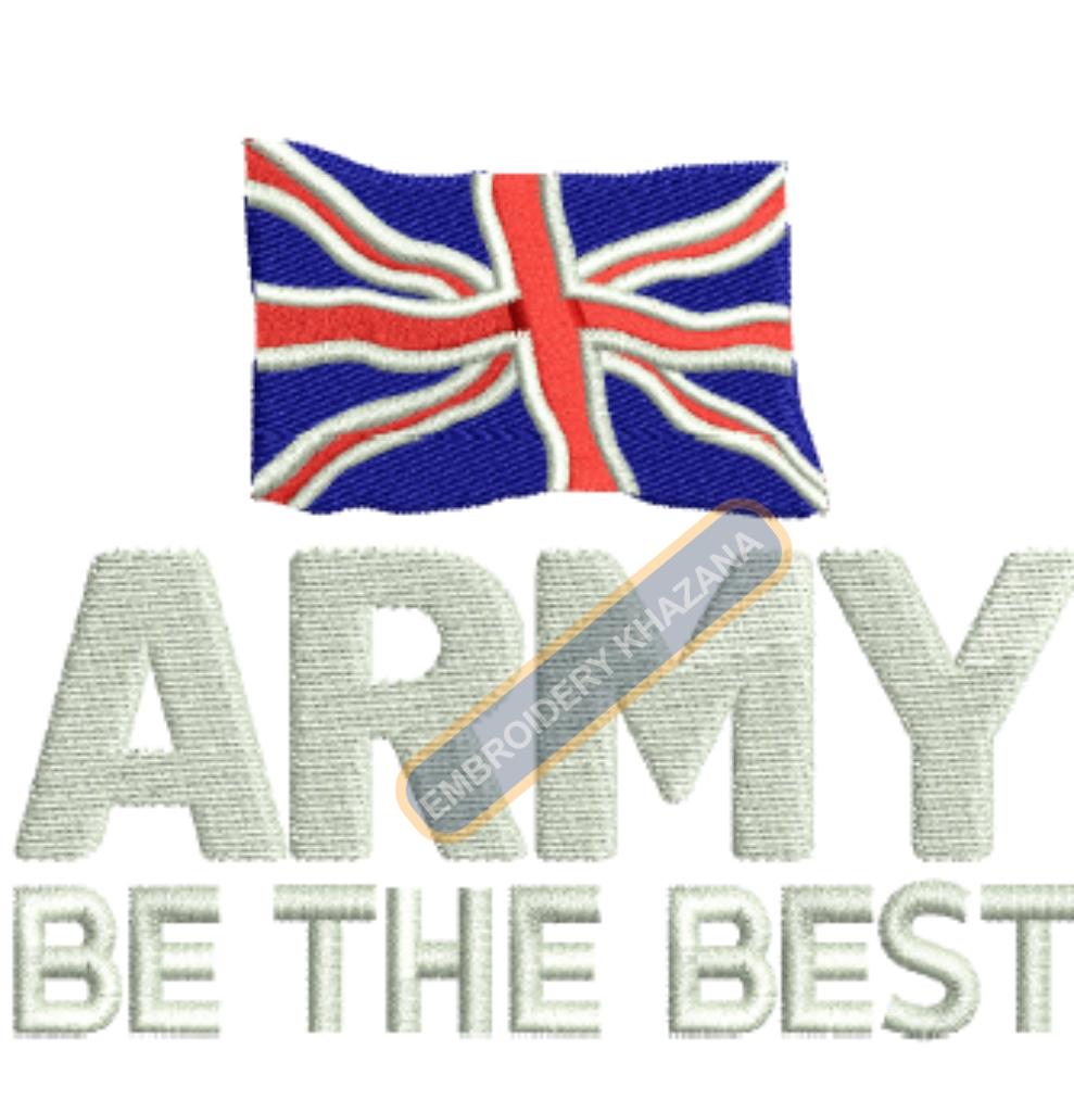 Army Be The Best Machine Embroidery Design