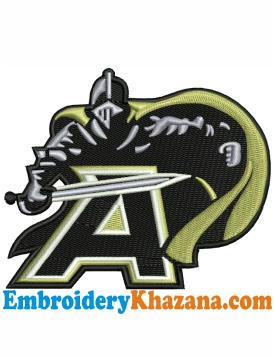 Army Black Knights Football Logo Embroidery Design