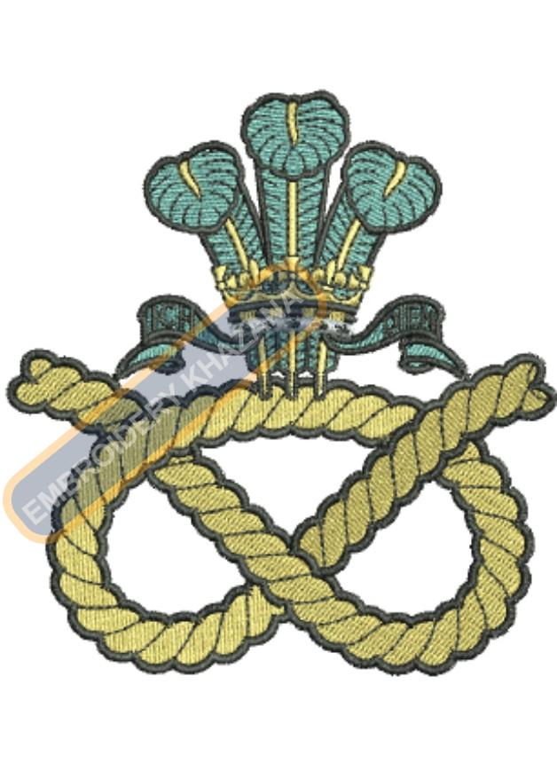 Staffordshire Regiment Badge Embroidery Design