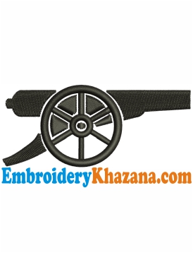 Arsenal Cannon Logo Embroidery Design