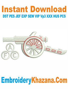 Arsenal FC Logo 1989 Embroidery Design