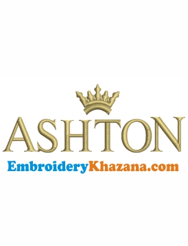 Ashton Cigar Logo Embroidery Design