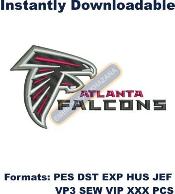 Atlanta Georgia Falcons Logo Embriodery Design
