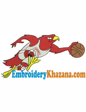 Atlanta Hawks Logo Embroidery Design