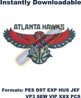 Atlanta Hawks Team Logo embroidery design