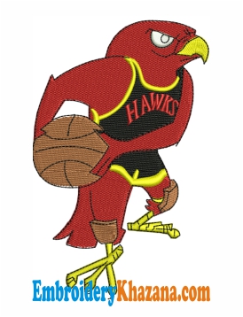 Atlanta Hawks Embroidery Design