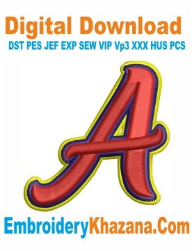 Atlanta Braves A 3D Puffy Logo Embroidery Design