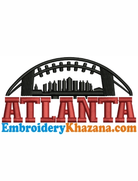 Atlanta Football Embroidery Design