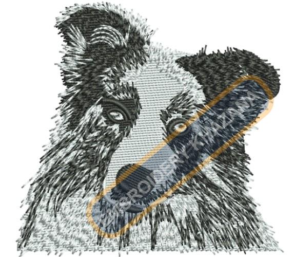 Australian Shepherd Dog Embroidery Design