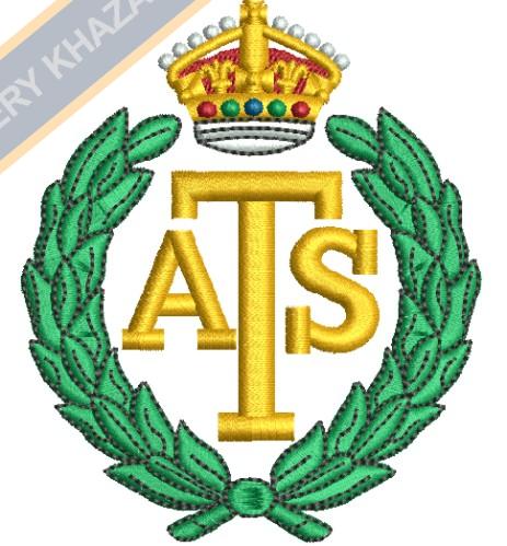 Auxiliary Territorial Service Crest Embroidery Design