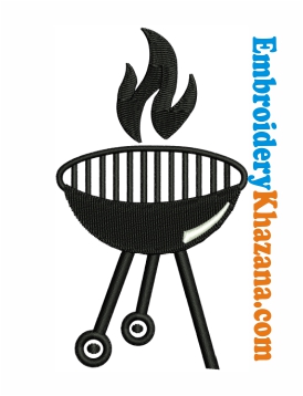 BBQ Grilling Embroidery Design