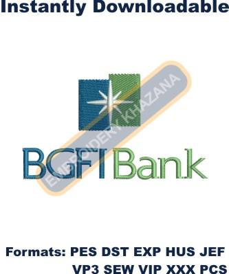 BGFI Bank embroidery design 