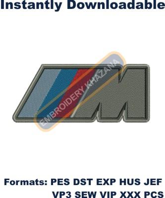 BMW M Series Logo Embroidery Design