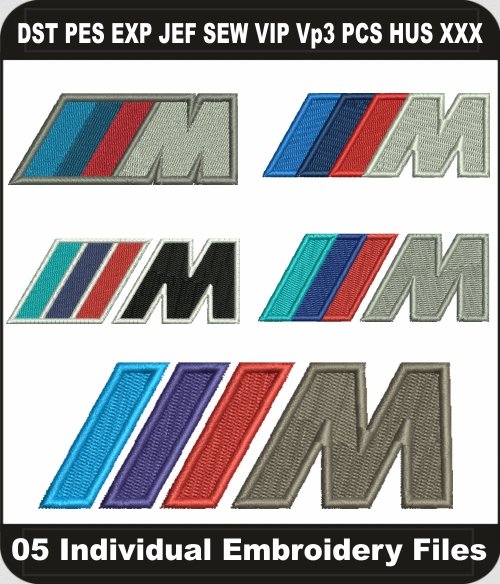 BMW M Power Logo Embroidery Design