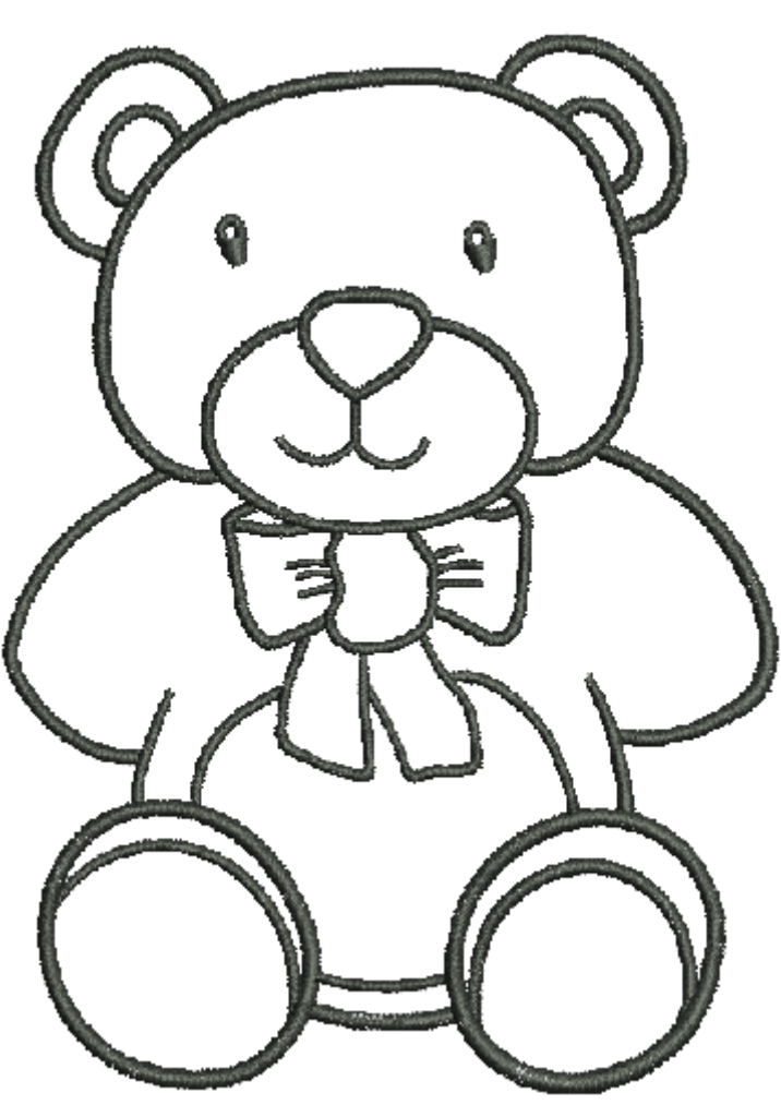 Teddy Bear Instant Embroidery Design