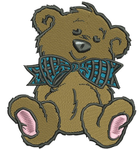 Soft Teddy Bear Embroidery Design
