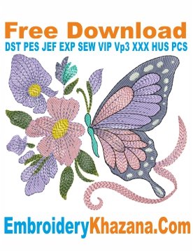 Free Floral Butterfly Machine Embroidery Designs