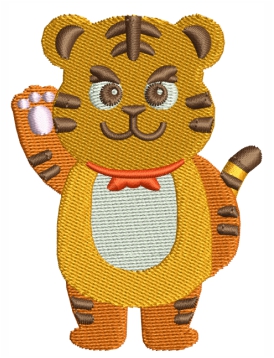 Baby Tiger Embroidery Design
