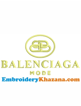 Balenciaga Mode Embroidery Design