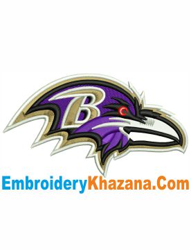 Baltimore Ravens Logo Embroidery Design