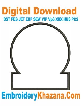 Banner Shape Embroidery Design