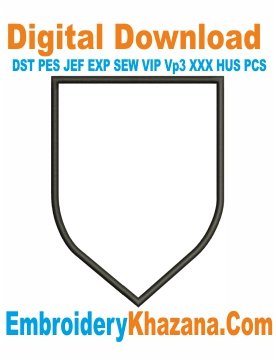 Applique Shield Embroidery Design