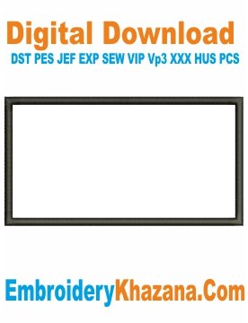 Rectangle Banner Shape Applique Embroidery Design