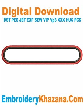 Banner Frame Applique Embroidery Design