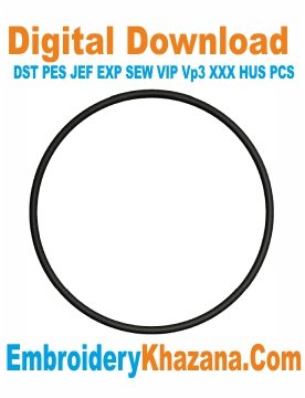 Banner Circle Applique Embroidery Design