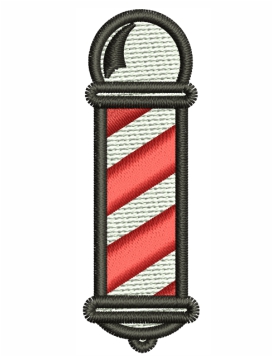Barber Pole Embroidery Design