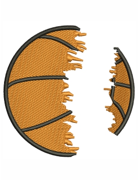 Basketball Logo Embroidery Design