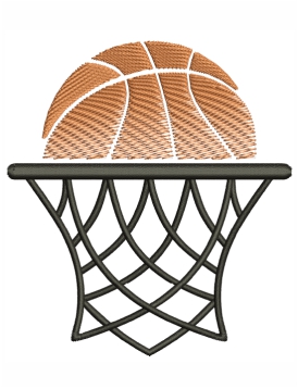 Basketball Goal Embroidery Design
