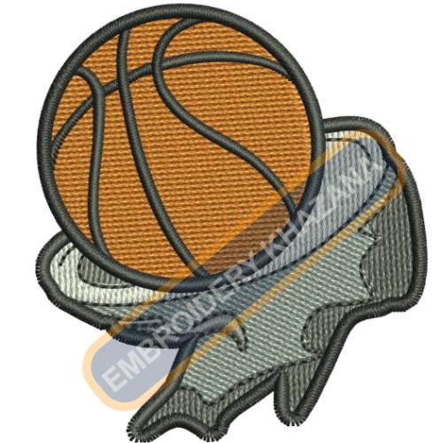 Basketball Net Ball Embroidery Design