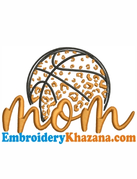 Basketball Mom Embroidery Design