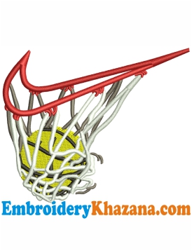 Nike Swoosh Basketball Net Embroidery Design