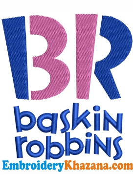 Baskin Robbins Embroidery Design