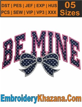 Be Mine Outline Embroidery Patterns