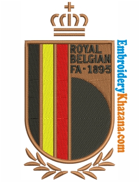 Belgium National Football Logo Embroidery Design