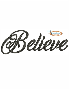 Believe Logo Embroidery Design