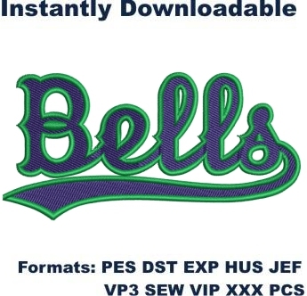 Bellingham Bells Logo embroidery design