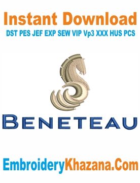 Beneteau Boat Logo Embroidery Design