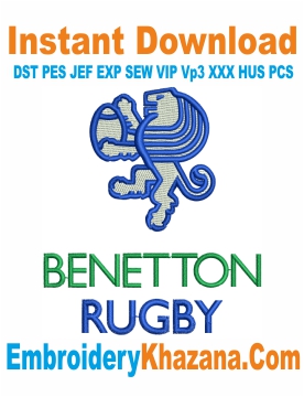 Benetton Rugby Logo Embroidery Design