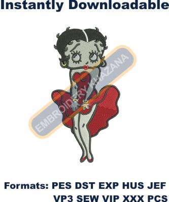 Betty Boop Embroidery Design