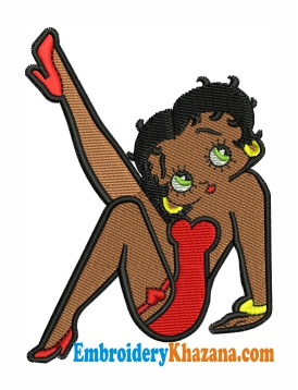 Betty Boop Cartoon Embroidery Design