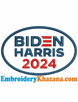 Biden Harris Logo Embroidery Design