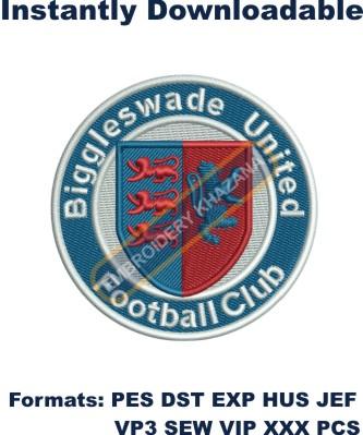 Biggleswade United Football Club Logo Embroidery Design