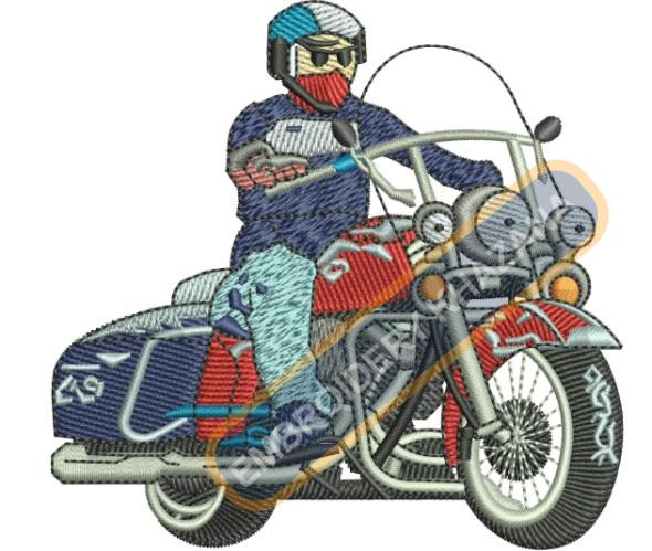 Bikers Embroidery Design