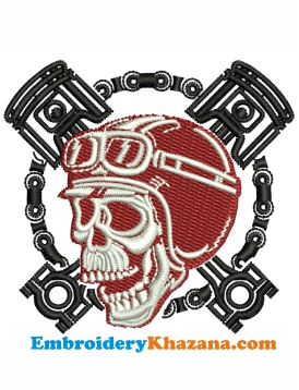 Biker Logo Embroidery Design