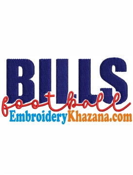 Bills Football Logo Embroidery Design