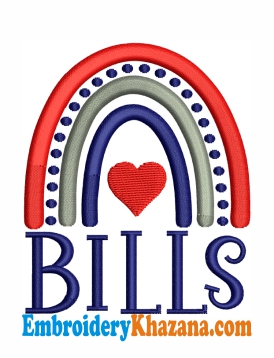 Buffalo Bills Rainbow Embroidery Design